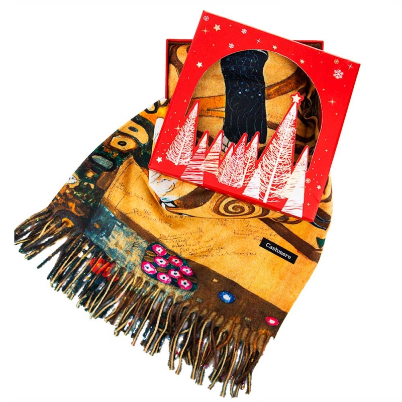 Подаръчен комплект - Дамски шал 100% Кашмир - Gift 306