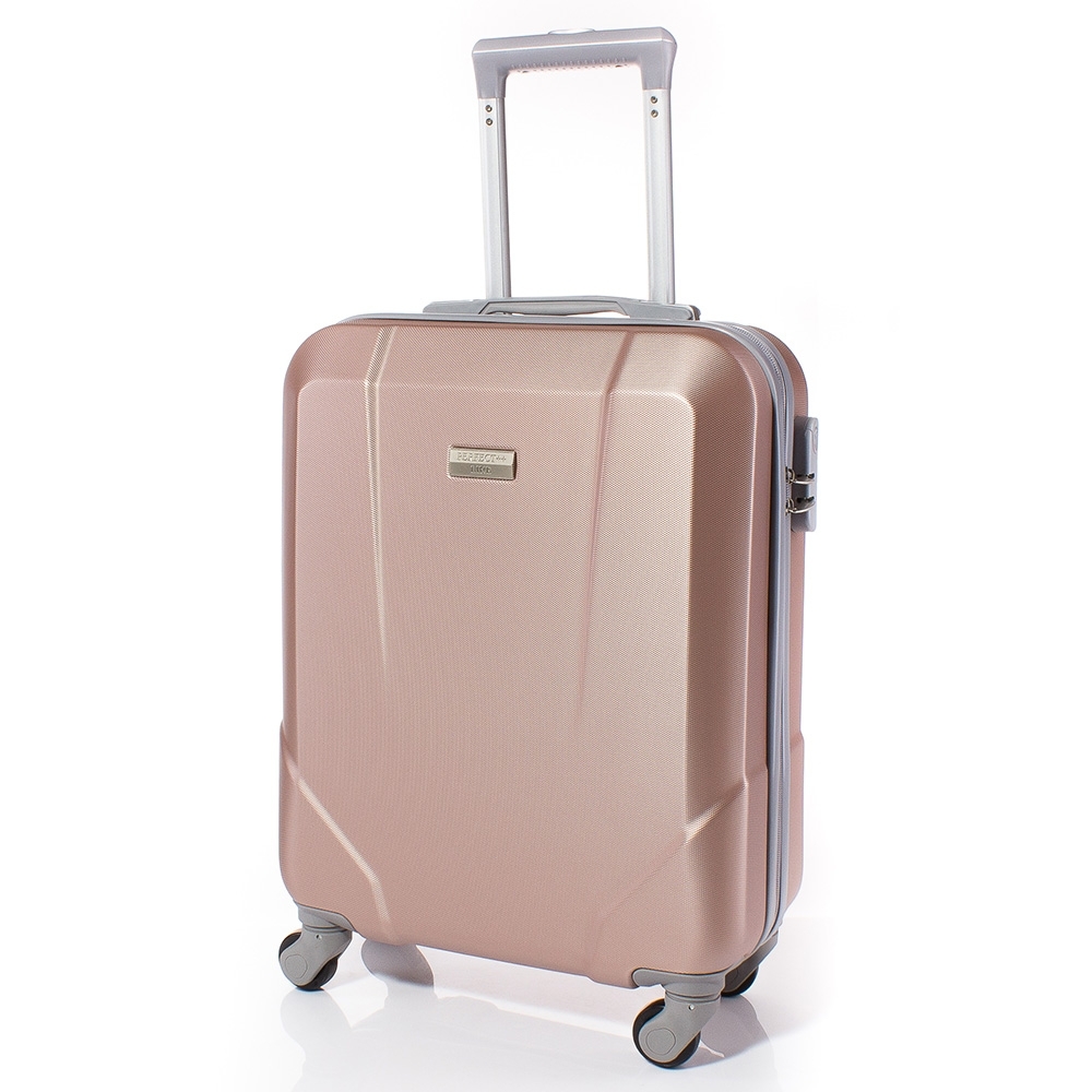Куфар за ръчен багаж 54/37/20 с колелца 360° T1001-07 - Розов
