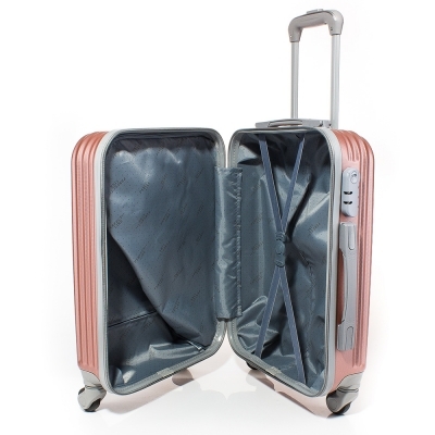 Куфар за ръчен багаж 52/35/20 с колелца 360° T1002-08 - Черен 
