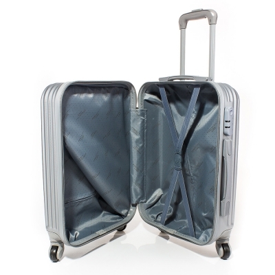 Куфар за ръчен багаж 52/35/20 с колелца 360° T1002-07 - Розов