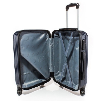 Куфар за ръчен багаж 52/35/20 с колелца 360° T1002-34 - Тъмносив