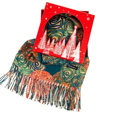 Подаръчен комплект - Дамски шал 100% Кашмир - Gift 307
