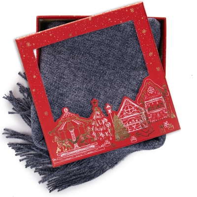 Подаръчен комплект - Дамски шал 100% Кашмир - Gift 315