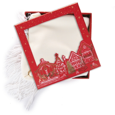 Подаръчен комплект - Дамски шал 100% Кашмир - Gift 301